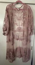 Boho Sheer Lace Kimono Duster Women  s Cardigan Festival Cover Up Fairy Coquette