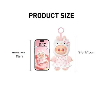 Pop Mart The Monsters x Sanrio Labubu Hello Kitty Plush Doll