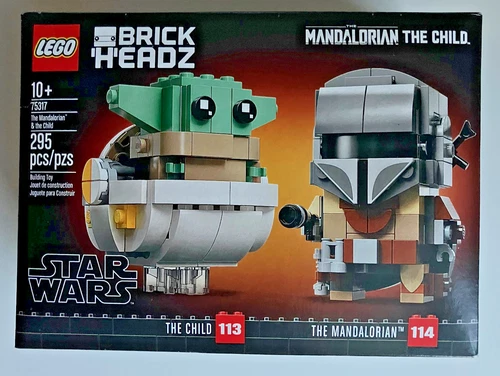 LEGO Star Wars Brickheadz: The Mandalorian & the Child 75317 - Retired Set, NEW