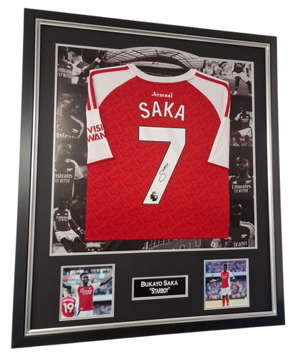 Framed Bukayo Saka Signed Shirt Jersey Autographed Display & Certificate - Picture 5 of 6