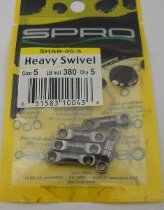 SPRO SHSB-05-5 5CT HEAVY SS SWIVEL GUNMETAL BLACK FINISH 380LB TEST PACK 5 - Image 2 of 2