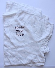 reason + root White "Speak Your Love" t-shirt - Size L #SCO603