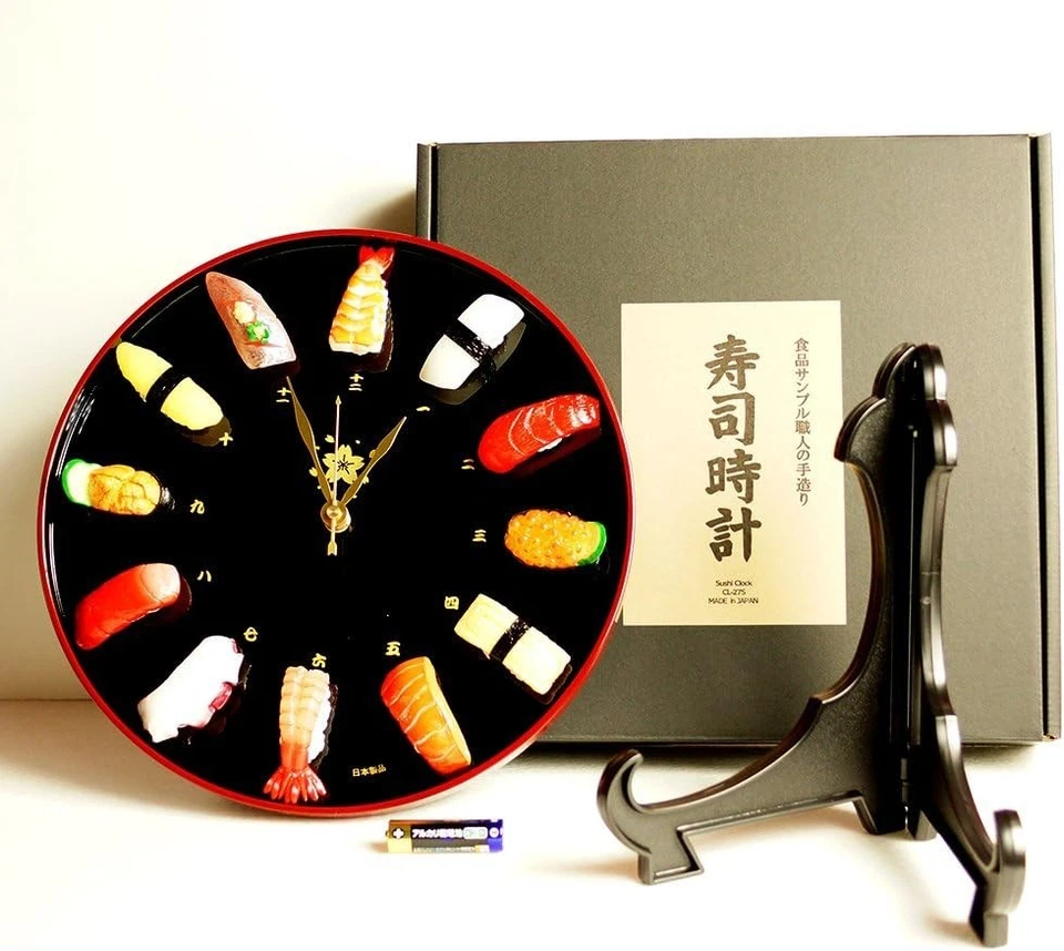 RELOJ SUSHI CL27S Muestra de Comida Hecho en Japón Kitamura Muestra con Soporte de JPN Foto 2 de 4