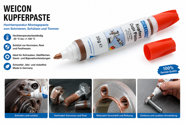 Weicon Kupferpaste 30 G | Schmier- Und Trennmittelpaste Auf Kupferbasis-image