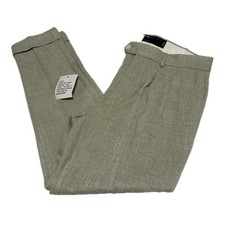 ASOS Design Pants Men' Sage Green High Waisted Slim Fit Dress Trousers 30x32