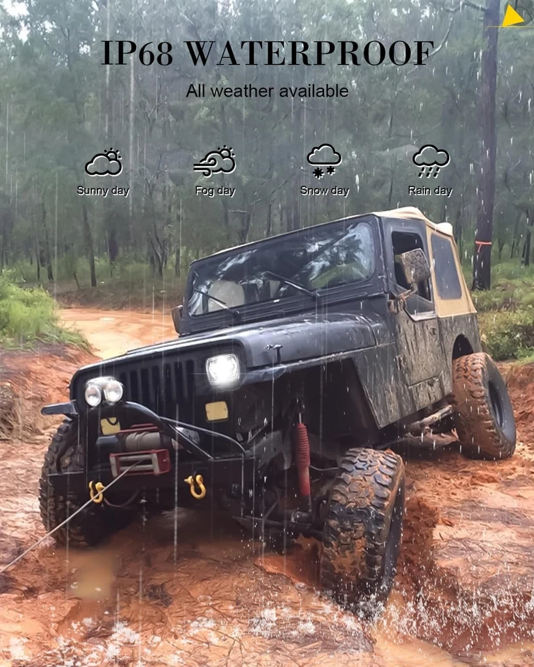 2pcs Fit Oldsmobile Cutlass Supreme 1978-1979 7x6" inch DRL Turn Led Headlights - Image 4 of 4