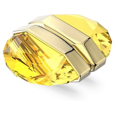 Swarovski Crystal Lucent Ear Cuff, Single, Magnetic, Yellow, Gold-Tone