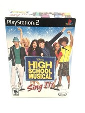 High School Musical Sing It PS2 Game Microphone Bundle w/ Manual & Original Box