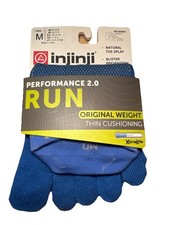 Injinji Performance Run Light No Show Toe Socks Unisex Medium Mens 8-10.5 Blue
