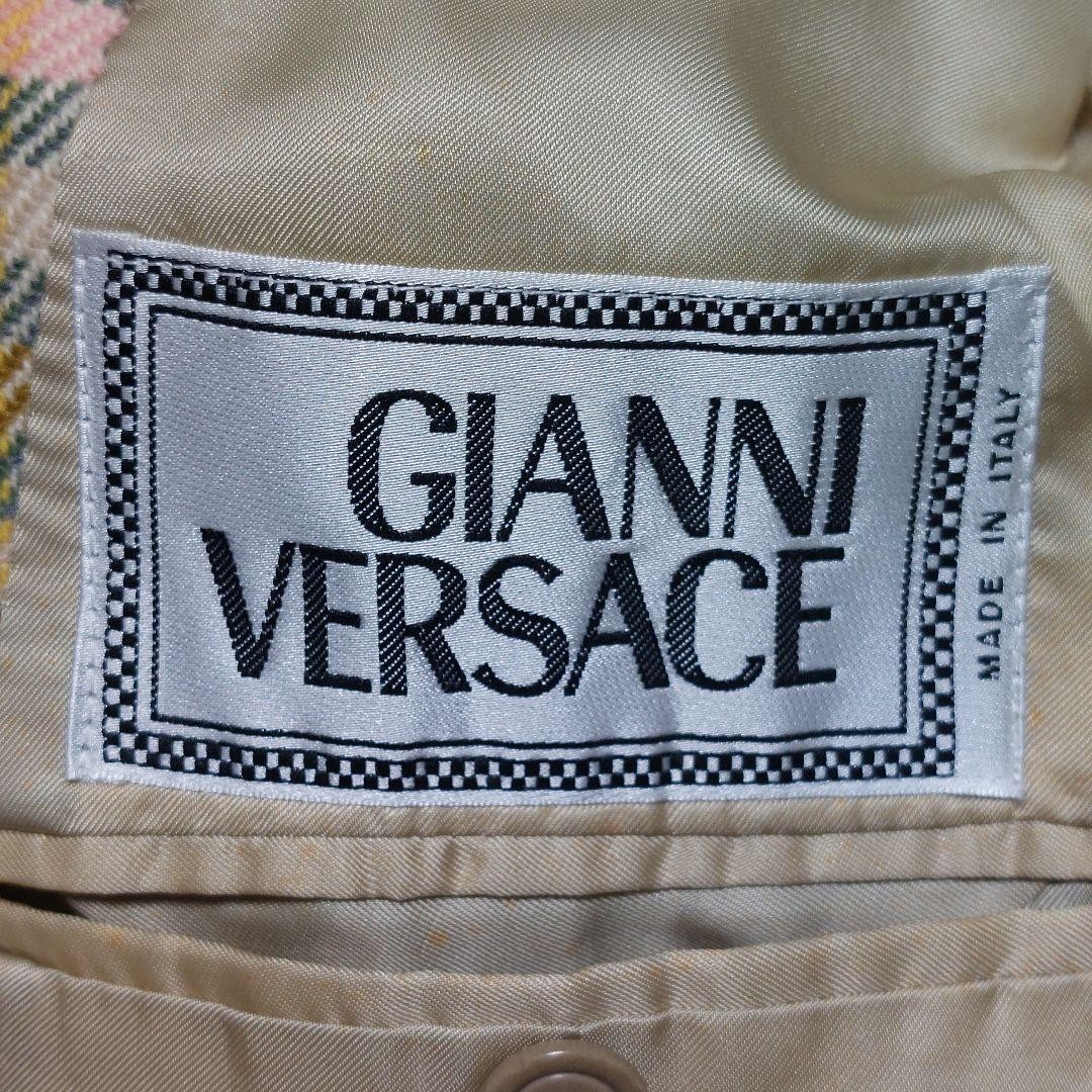 GIANNI VERSACE ダブルジャケット チェック柄 ウール&カシミア グレンオーバーチェックダブル ジャケット | ANAYI/アナイ