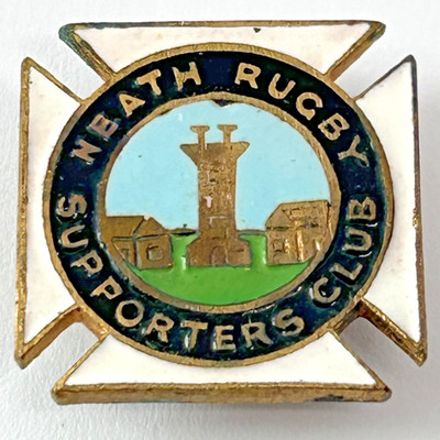 Vintage ca. 1950er Neath Rugby Supporters Club Emaille Pin Anstecker walisisch RFC