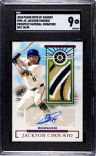 2024 Panini Boys Of Summer #PMS-JC Jackson Chourio Patch Auto #/49 SGC 9