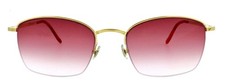 Vintage CARTIER Santos 58mm 23K Gold Titanium Half-Rim Sunglasses France