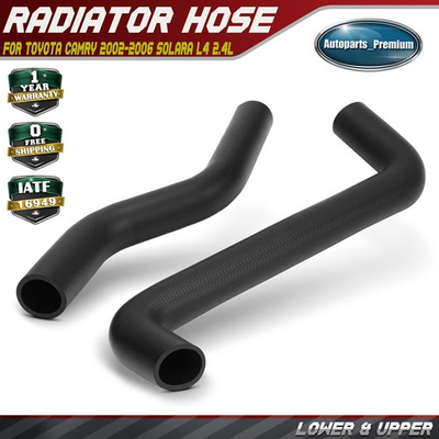 #ad 2x Lower amp; Upper Radiator Coolant Hose for Toyota Camry 2002 2006 Solara L4 2.4L $22.99