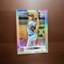 2022 Topps Chrome - Joe Ryan #48 Prism Refractor (RC) Rookie Card E4. rookie card picture
