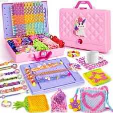 Bracelet Making Kit Gift for Girls Ages 8-12, 1200 Colorful Cloth Rubber Band