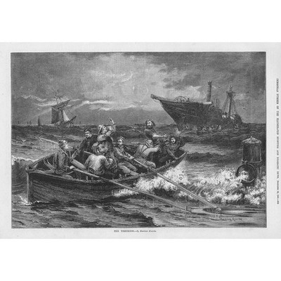 Davidson Knowles The Wreckers - Antikdruck 1881