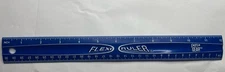 12" Pen + Gear Flexible Plastic Metric Ruler, Black