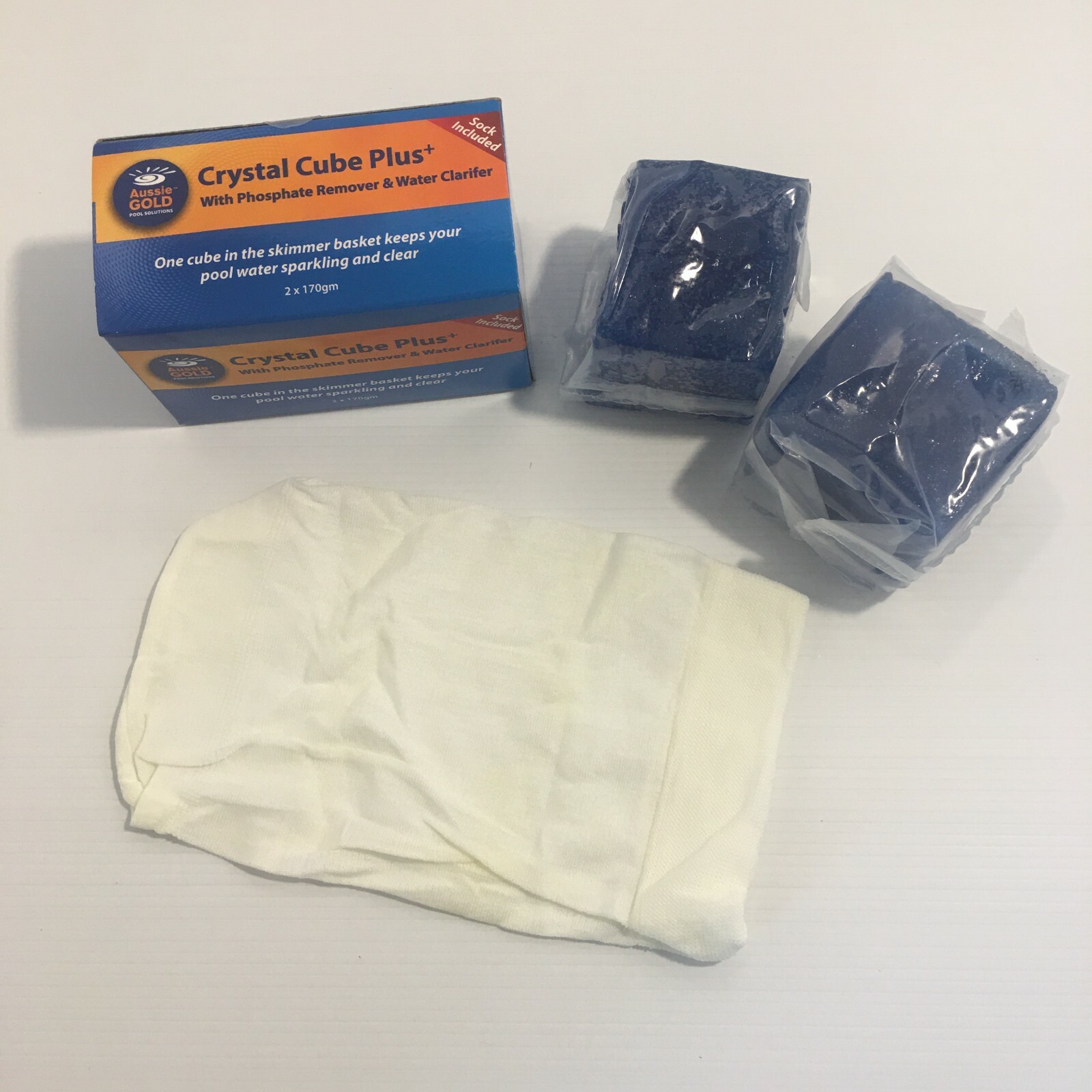 Pool water clarifier floc cubes 170g each phosphate remover & skimmer sock x 2 eBay