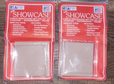 The Showcase Acrylic Personalize Coaster/Paperweight Frame Lot Of  2