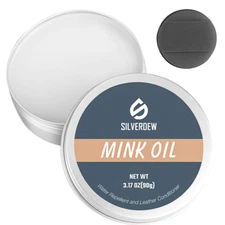 3.2OZ Leather Boots Mink Oil Leather Conditioner All-Natural Formula with Sponge