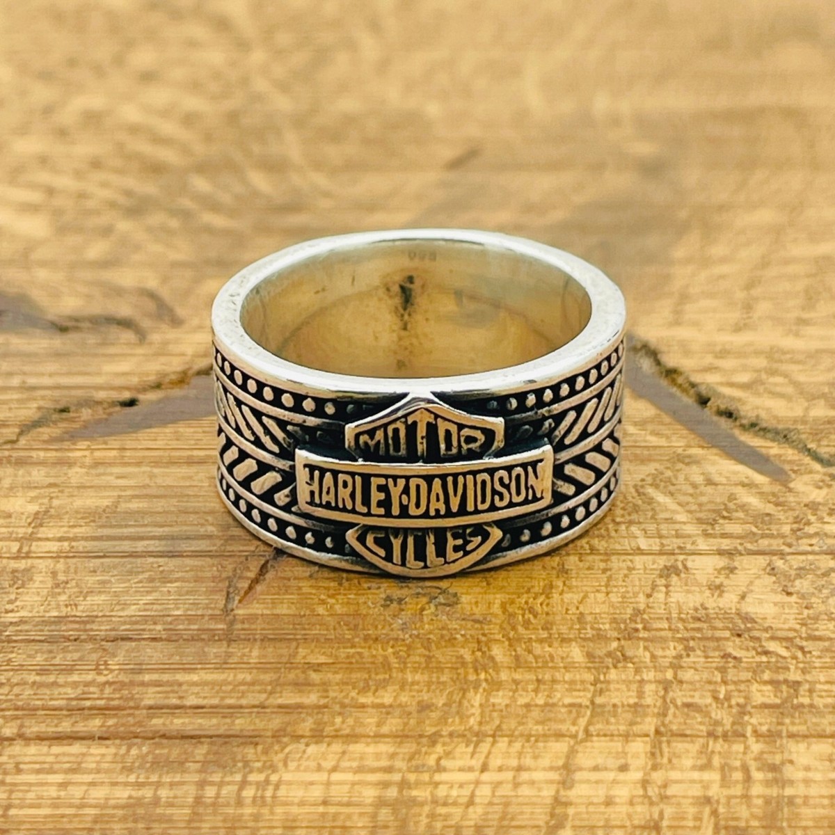 ▢▢MOD▢▢Harley-Davidson　　925　　10K　　リング Harley Davidson Logo Sterling Silver 925 10k Gold MOD Ring