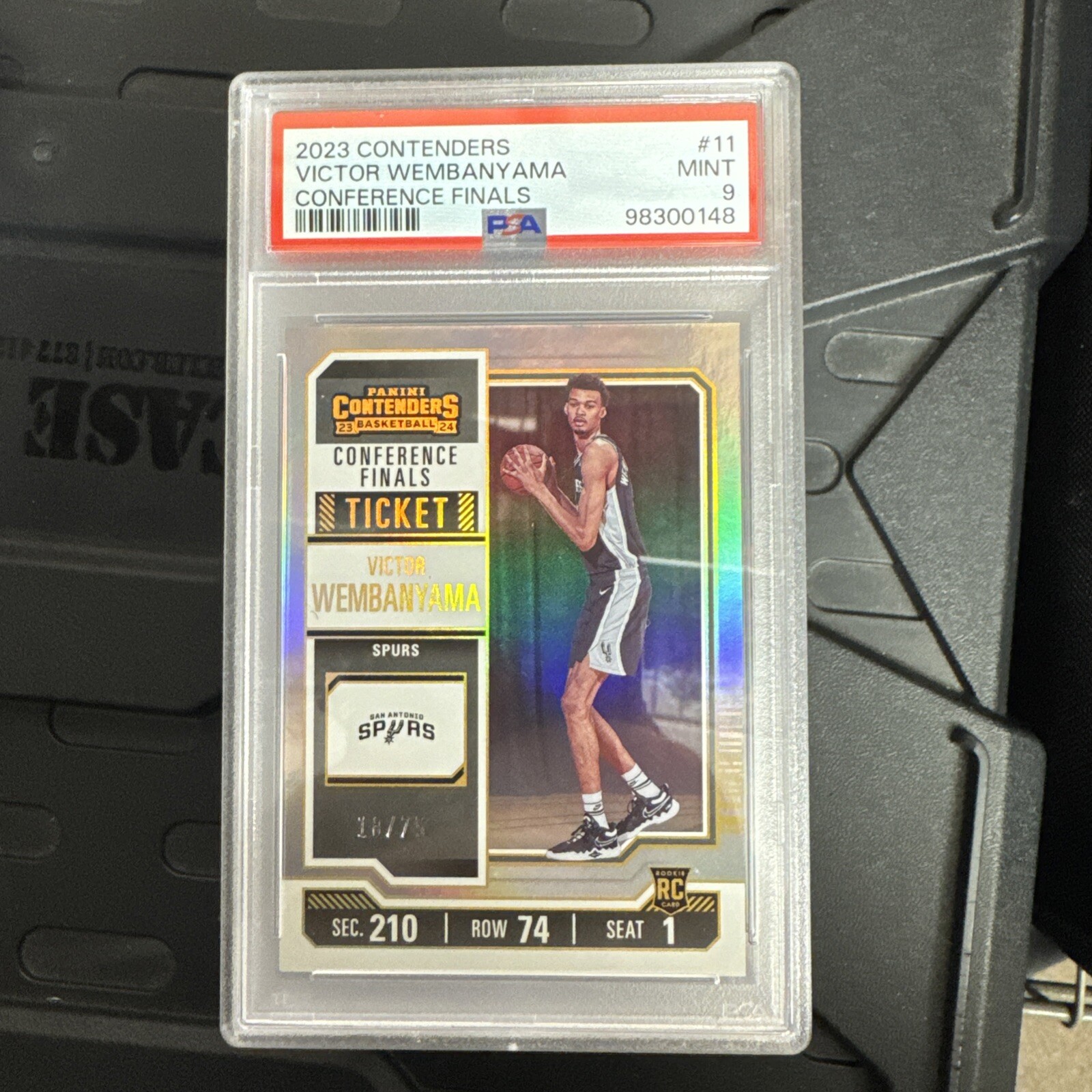 2023-24 Panini Contenders Victor Wembanyama Conference Finals 18/75 PSA 9
