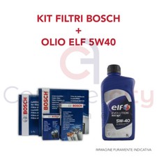 KIT TAGLIANDO FILTRI BOSCH + OLIO ELF 5W40 RENAULT MODUS 1.2 BENZINA 58KW 78CV