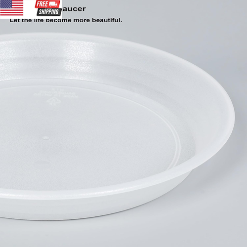 Plant Saucer Pot Tray 4 6 8 10 12 14 16 18 Inch, 6 Packs Clear Plastic Flower Pl - Picture 3 of 7