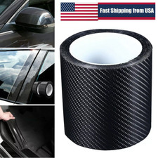 Car Carbon Fiber Vinyl Film Sticker Door Sill Scuff Anti Scratch Tape Protection