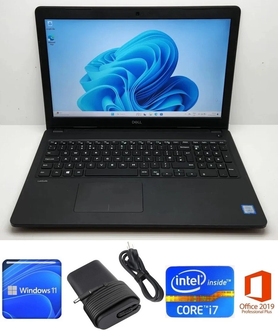 Dell Laptop i7 16GB 512GB PCIe NVMe SSD Microsoft Win 11 Office 2019 Pro HDMI - Picture 1 of 13
