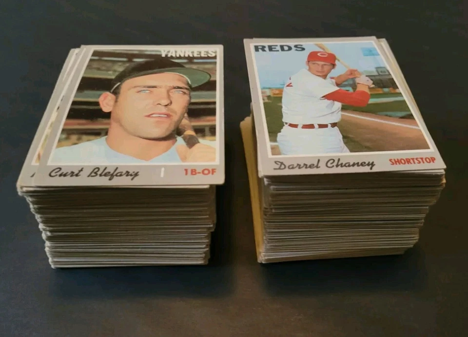 Lote de cartões de beisebol 1970 Topps - 219 diferentes - Bill Freehan | Mike McCormick - Imagem 2 de 4