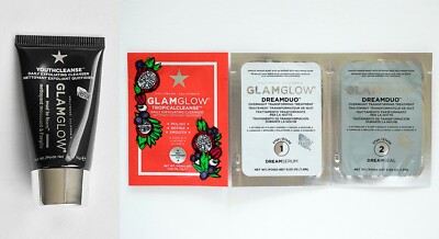 GLAMGLOW Youthcleanse Cleanser, Tropical Cleanse, Serum and Seal 4 Pieces