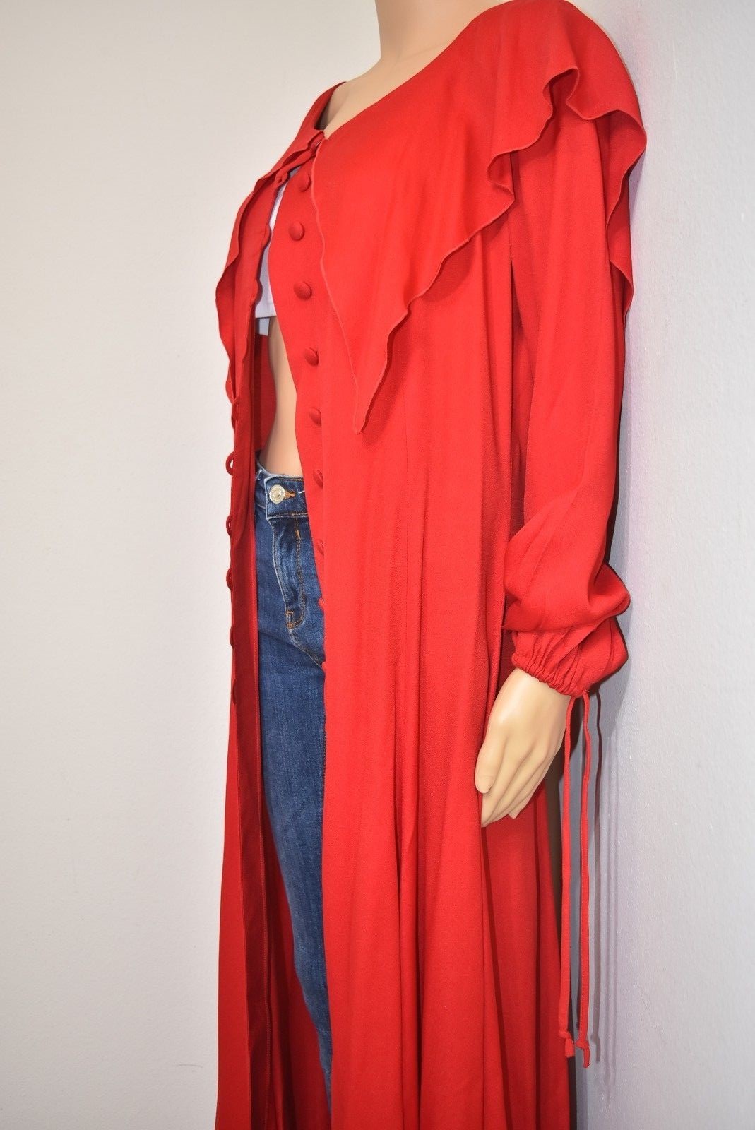 Vintage 90s Design Todays womens red cloak dress … - image 3