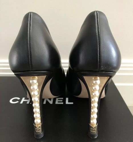 CHANEL Heels / Pump Shoes With Pearl Detail AUTHENTIC Size  | eBay