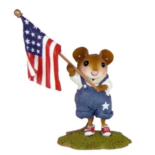 Wee Forest Folk HOMEGROWN OUR STARS & STRIPES, WFF# FB-5a, PATRIOTIC Mouse