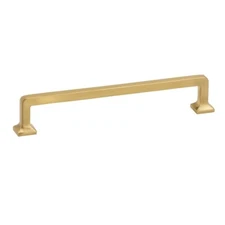 Alno Millennium Solid Brass 6" Centers Pull in Satin Brass