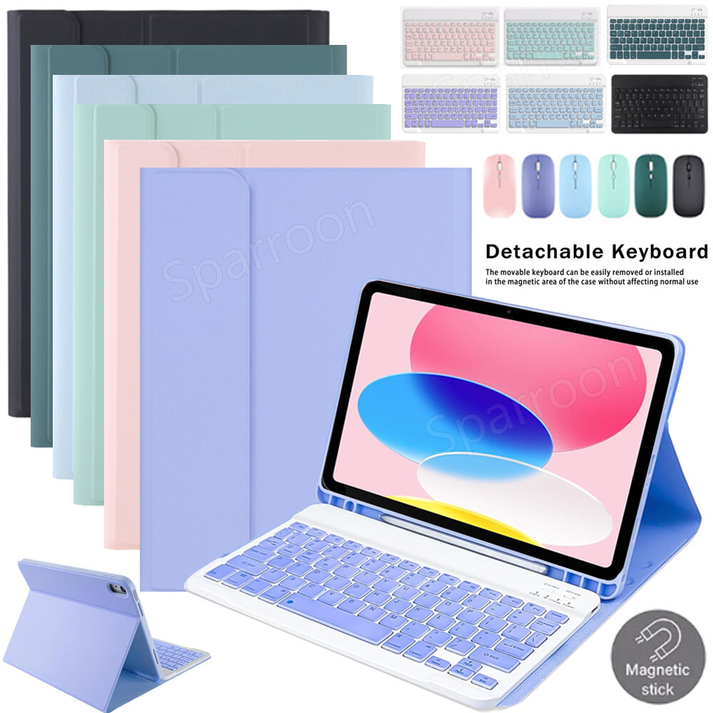 Bluetooth Keyboard Case Cover Mouse For iPad 7/8/9/10/11th Gen A16