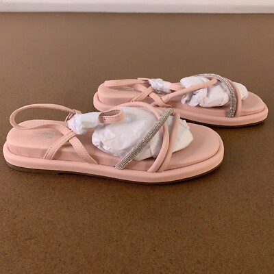 NY & C New York & Company Women's Shoe Size 6 Pastel Pink Gabi Flat Sandals NWB