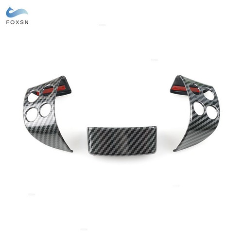 3*ABS Carbon Fiber Steering Wheel Cover For VW Golf5 MK5 Passat B6 Jetta Tiguan - Picture 3 of 8
