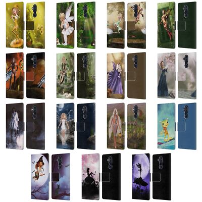 OFFICIAL SIMONE GATTERWE ANGELS AND FAIRIES LEATHER BOOK CASE FOR NOKIA PHONES