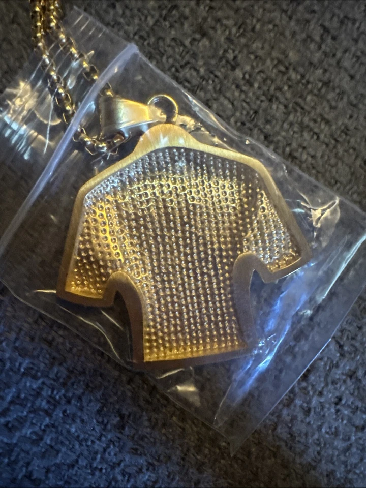 COLLAR DE ORO MESSI Bisutería - Brillo Bling Cadena Larga Fútbol Deporte Foto 3 de 3