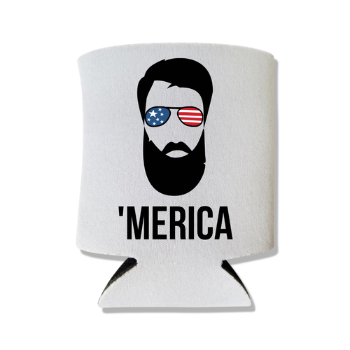 Funny Patriotic Can Coolers, 'Merica Coolies, 4th of July, Summer Memorial Day - Foto 22 di 28