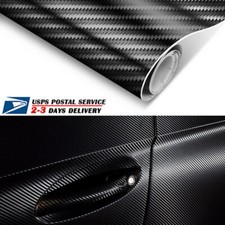30 76cm 5D Black Carbon Fiber Vinyl Film Ultra Shiny Car Wrap Roll Sticker