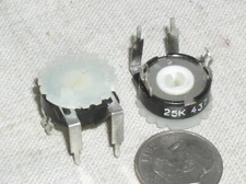 2 PIHER 25K LINEAR TAPER 1T 1 TURN CARBON PCB PWB TRIMMER POTENTIOMETER POT USA