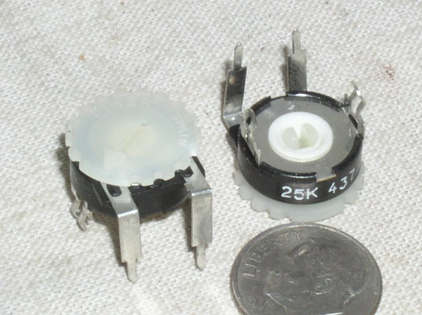 2 PIHER 25K LINEAR TAPER 1T 1 TURN CARBON PCB PWB TRIMMER POTENTIOMETER POT USA