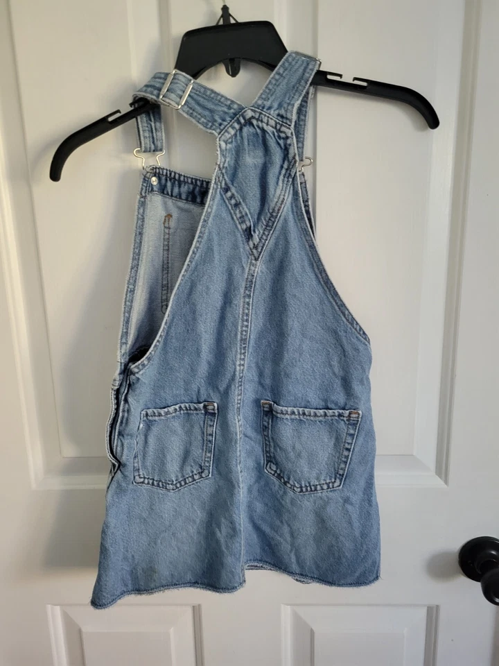 GAP Niños Niñas Denim Falda Envejecida Mono Falda Talla Mediana Foto 4 de 4