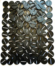25mm Slotted Bases for Miniatures ( roughly 1" ) - Black Plastic