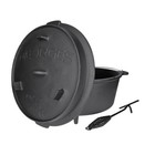 BBQ Dutch Oven 4,5L - 13,9L mit Füße Deckelheber eingebrannt Feuertopf Schmortpf