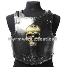 Medieval Breastplate Jacket Armor Ominous Skull Cuirass Front & Back Armor